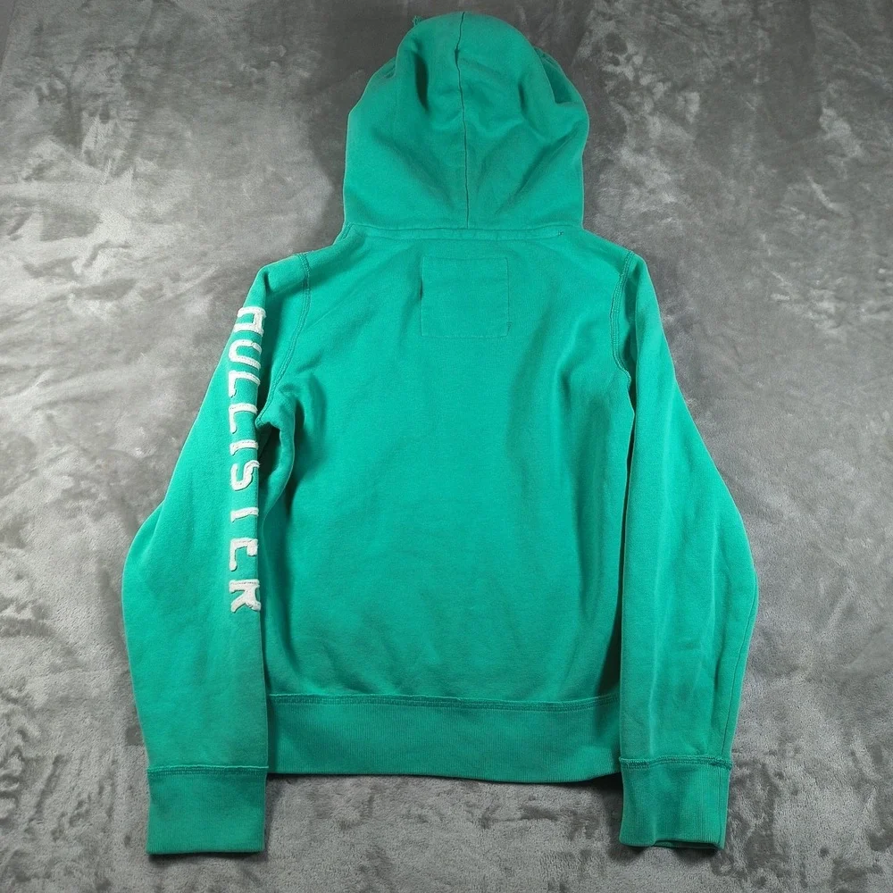 Hollister Hoodie Men Medium Green Hawaiian Surf Tour 22 Embroidered Pullover Y2K - Picture 2 of 11